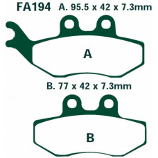 EBC FA194 Later Alp and Pampera Front Brake Pads EBC FA194 Later Alp and Pampera Front Brake Pads