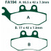 EBC FA194 Later Alp and Pampera Front Brake Pads