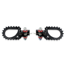 S3 Footrests Hardrock Steel Black (pair)