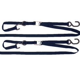 Raceline Tie Down (pair) with loop BLACK